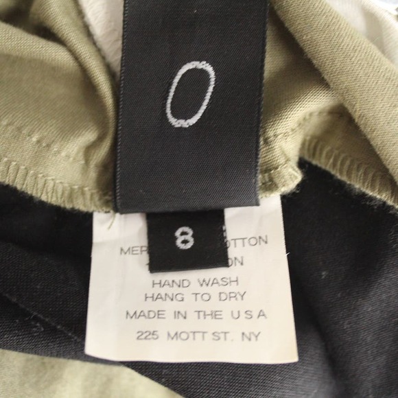 Zero + Maria Cornejo Size 8 Color Block Top Blouse Green Black White Batwing - Picture 6 of 6